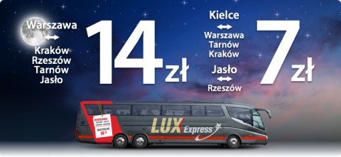 Nocna wyprzedaż w LUX Express - tanie bilety autobusowe!