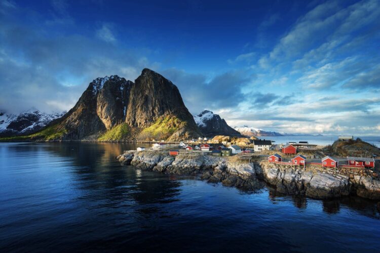 wioska rybacka w Norwegii