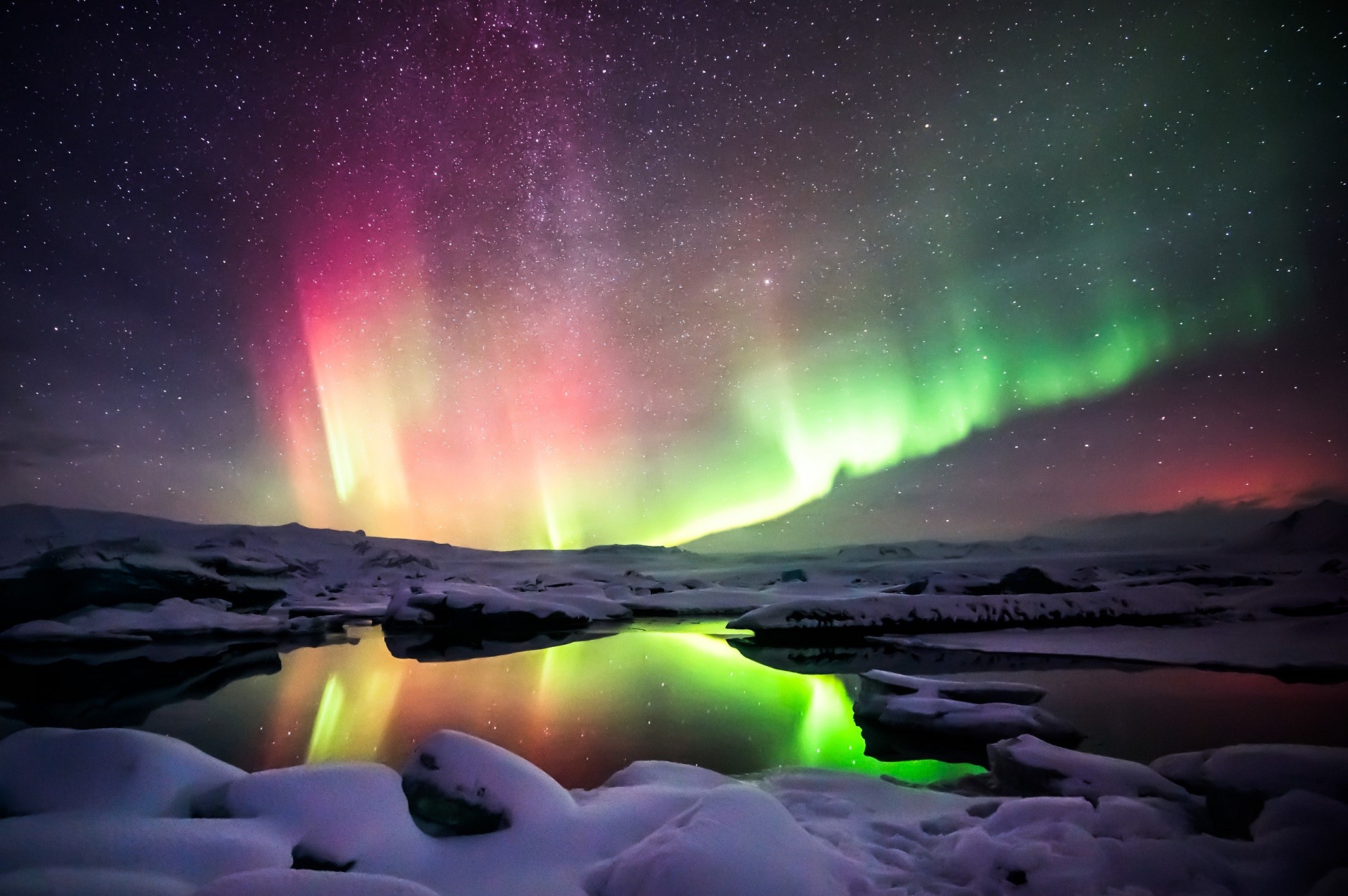 islandia zorza polarna długie noce