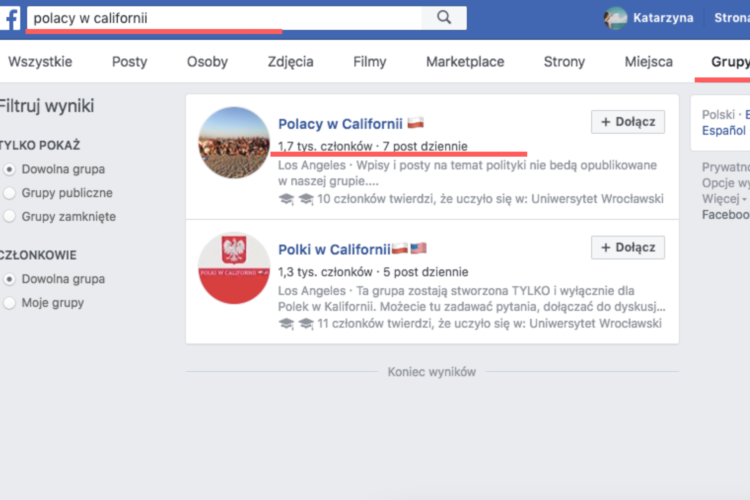 Grupy na Facebook'u