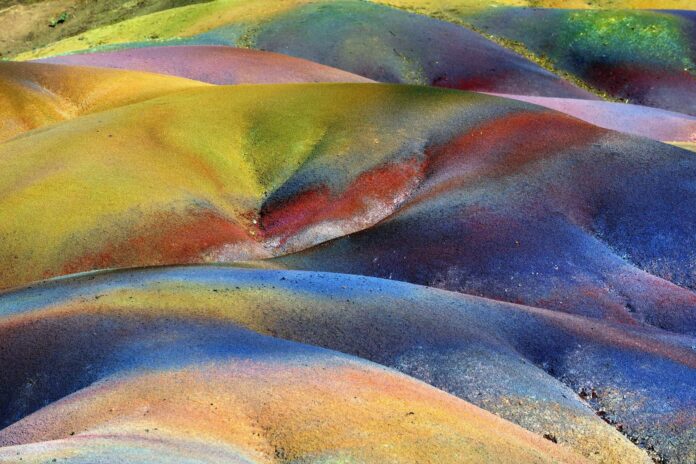 kolorowa ziemia na mauritiusie