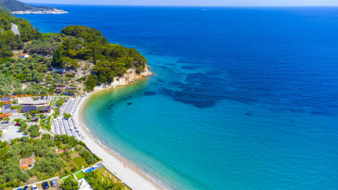 Best beaches of Samos island - Greece. Tsambou beach.