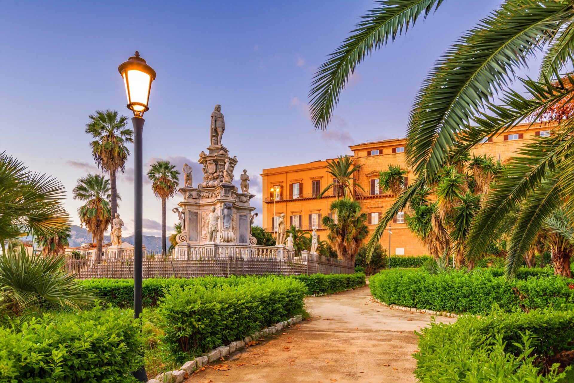 Palermo, Italy at the Public Gardens