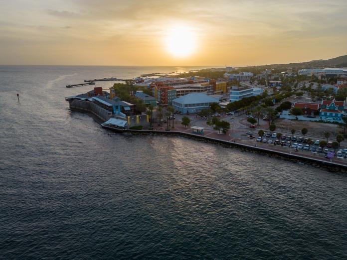 Beautiful aerial view of Willemstad Curacao