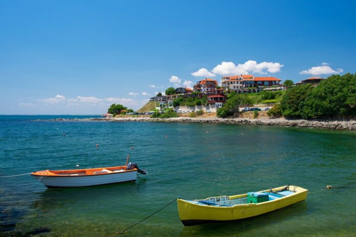 Black Sea coast in old city of Nessebar, Bulgaria