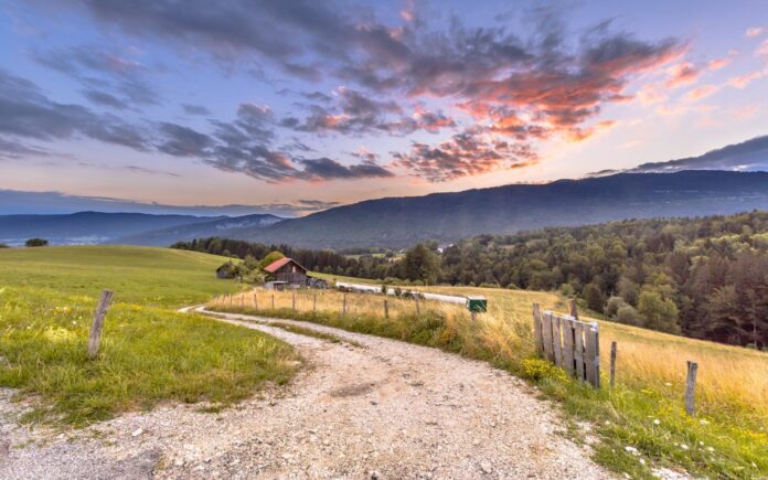 Landscape in Haut Savoie French Alps