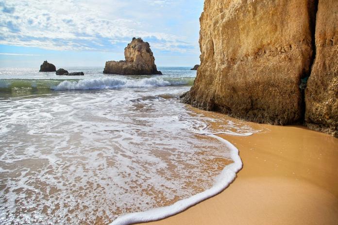 Portimao beach in Algarve, Portugal