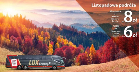 Listopadowe podróże z Lux Express