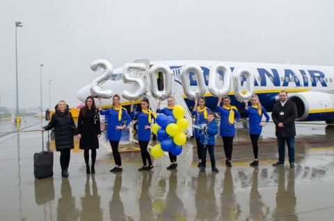 Ryanair - 250 tys pasażerów w Porcie Lotniczym Lublin