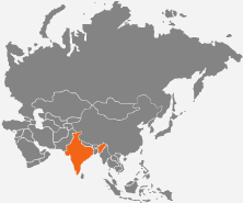 mapa - Indie