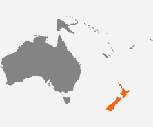 mapa - Nowa Zelandia