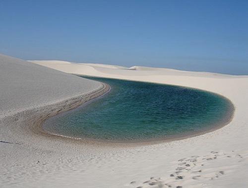 lagoa azul, białe wydmy, Brazylia