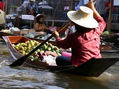 Rynek na wodzie Bangkok
