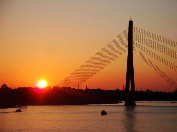 zachód słońca ryga