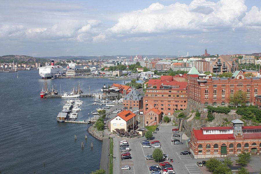 Göteborg - widok na port i centrum miasta